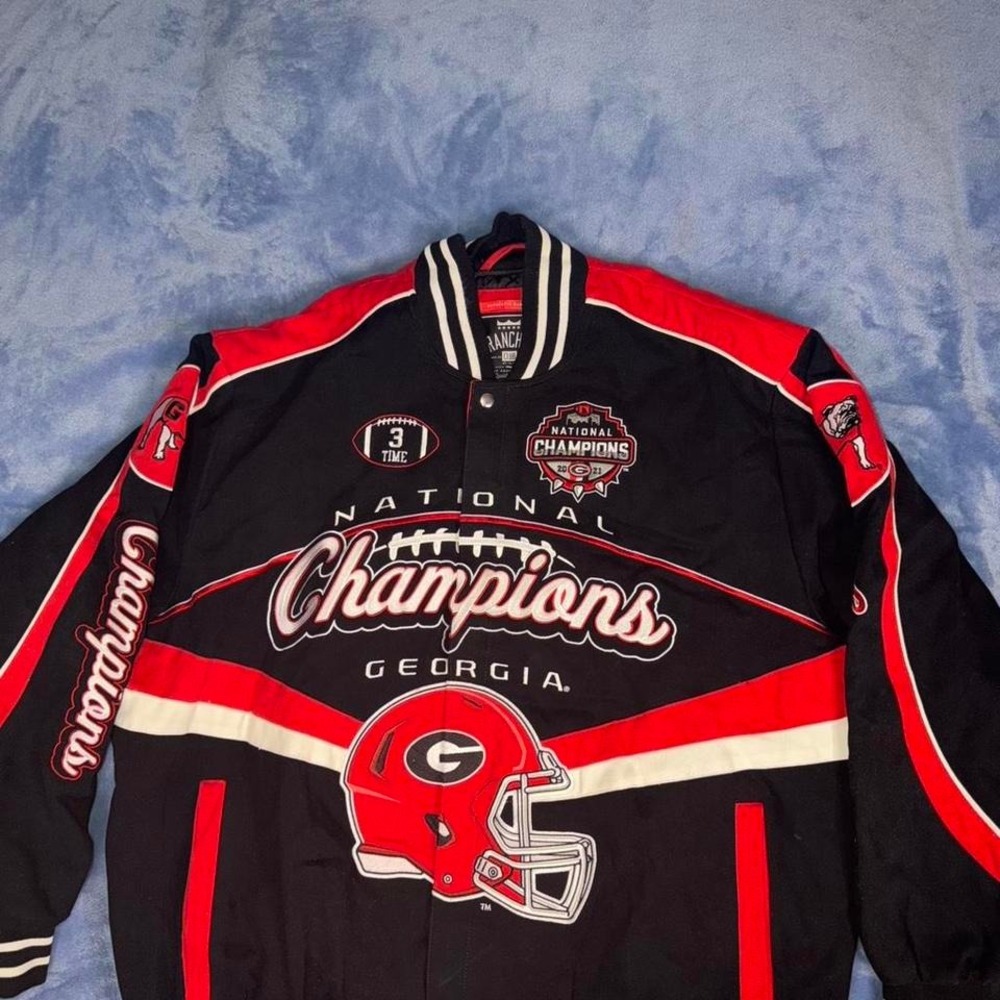 Georgia Bulldogs black varsity jacket men‎ size 4xl